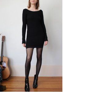 BCBG textured knit bodycon dress with scoop back